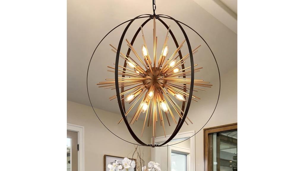 16 light globe sputnik chandelier