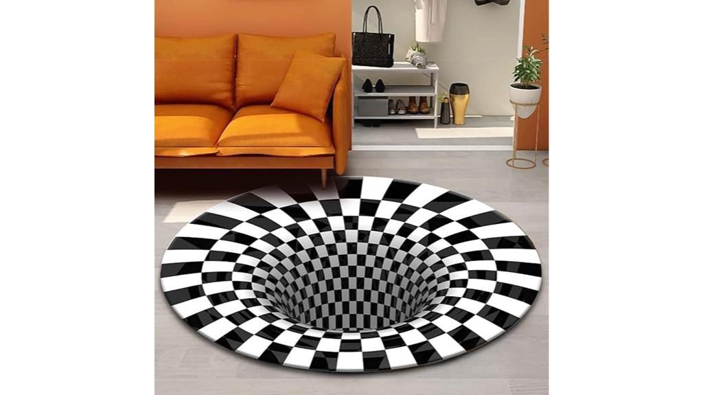 3d round optical rug