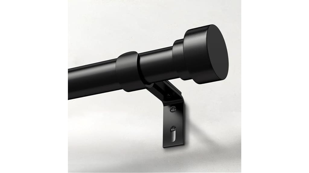 adjustable black curtain rod