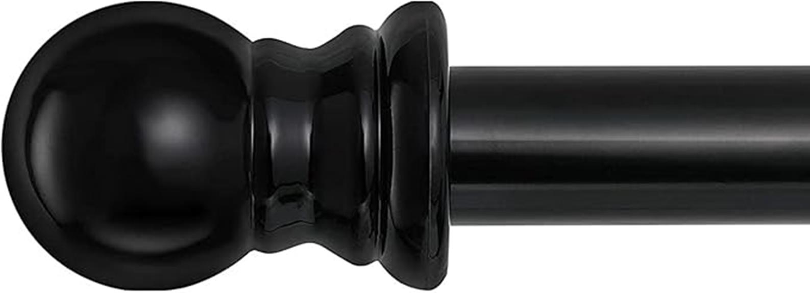 adjustable black curtain rods