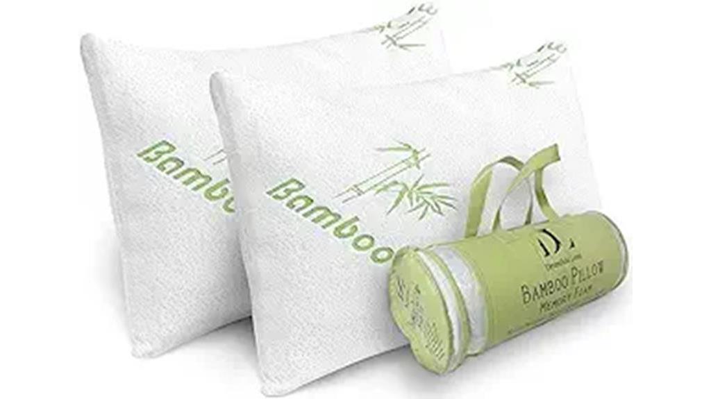 bamboo rayon memory foam pillows