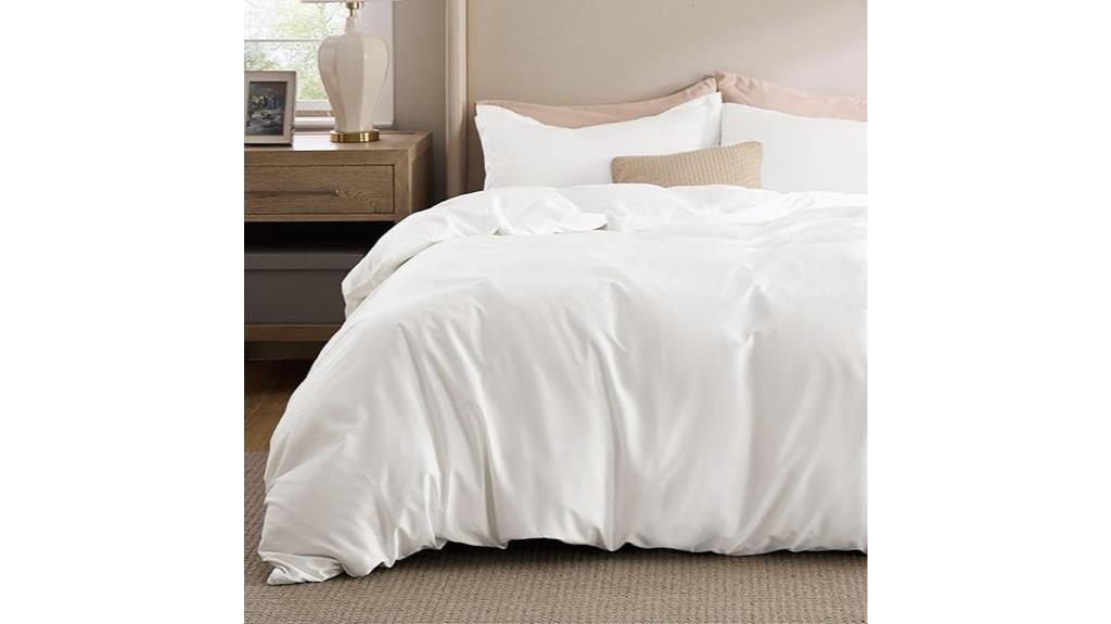 bedsure queen white duvet