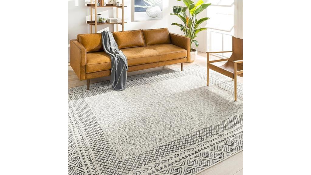 beige boho farmhouse rug