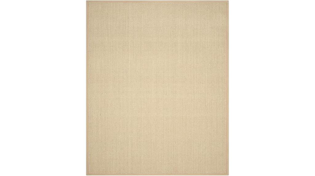 beige natural fiber rug