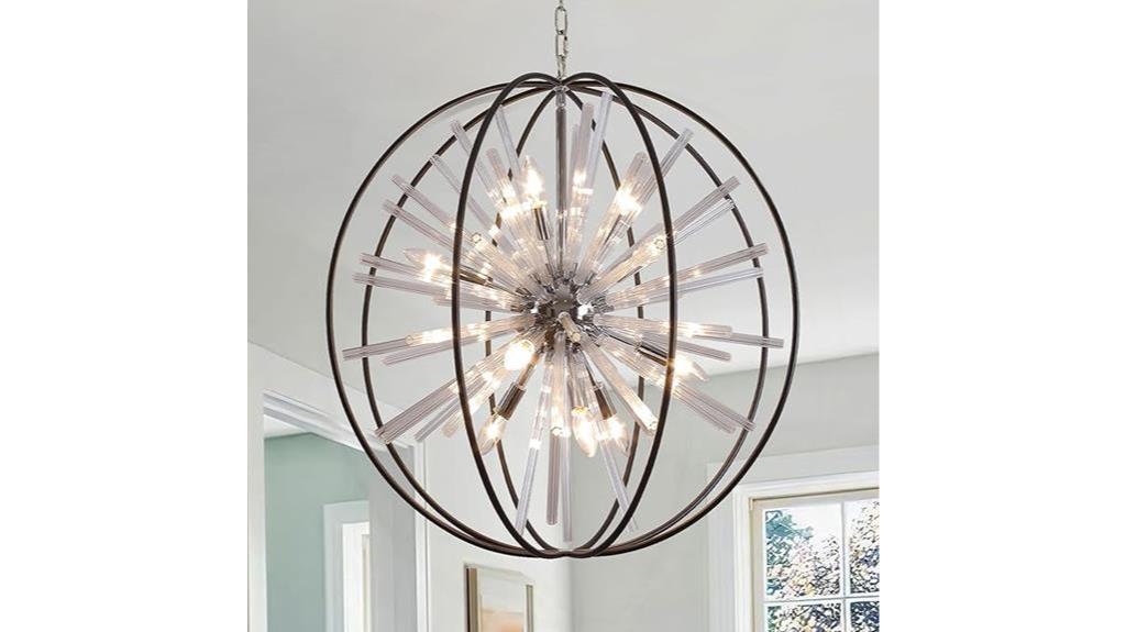 black 12 light entryway chandelier