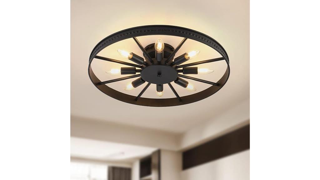 black farmhouse chandelier fixture