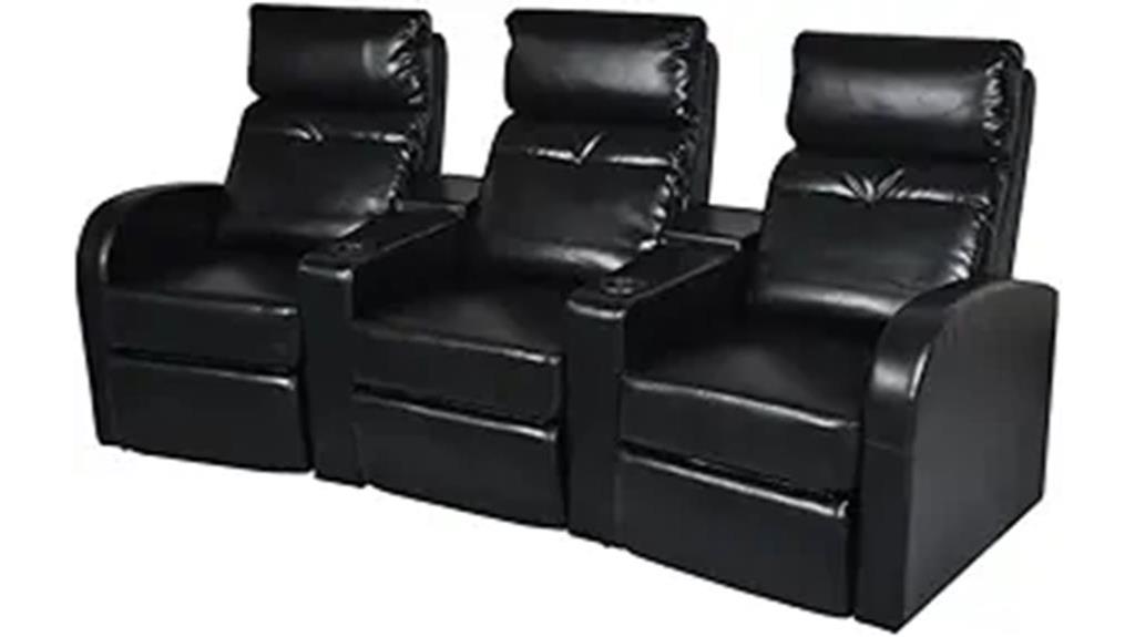 black faux leather recliner