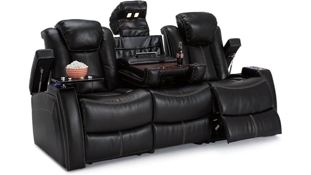 black omega home theater seating