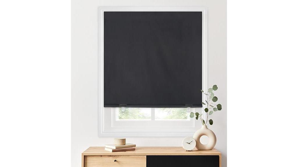 blackout roller shades black