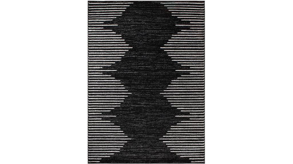 bohemian stripe area rug