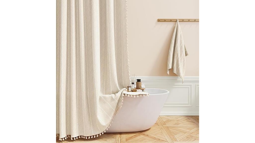 boho farmhouse shower curtain