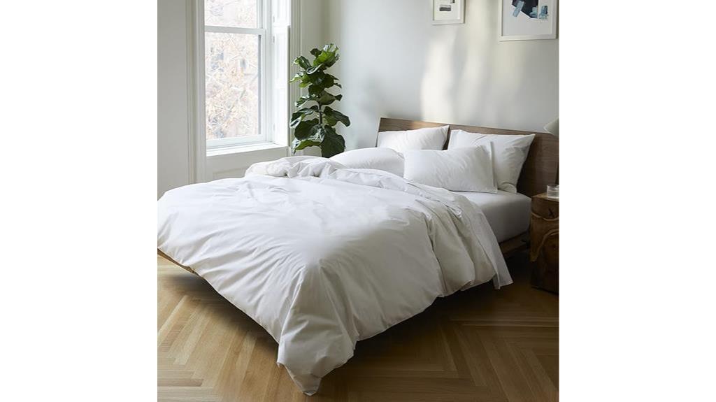 brooklinen white sateen duvet