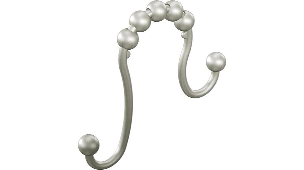 brushed nickel shower rings