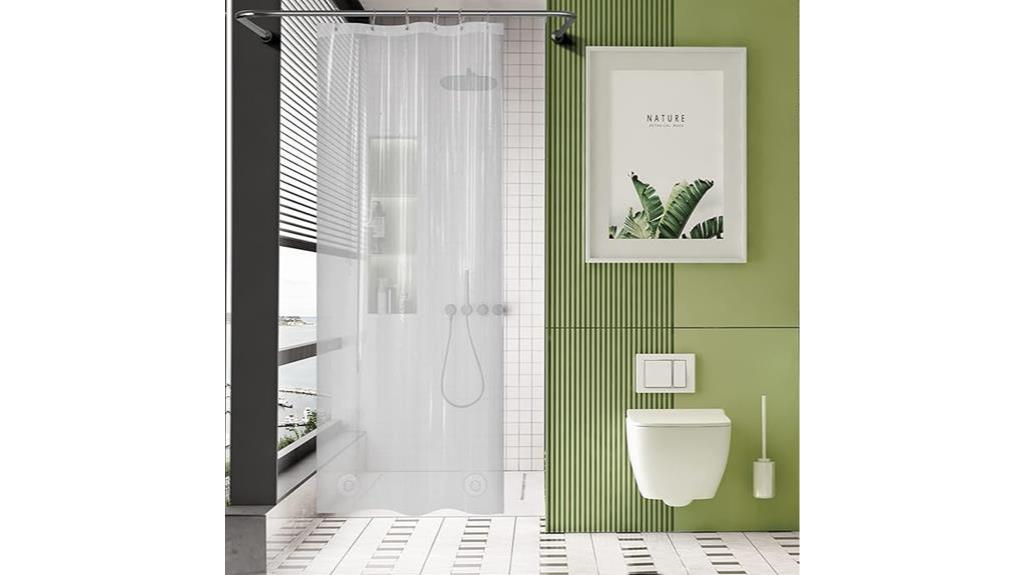 clear peva shower curtain