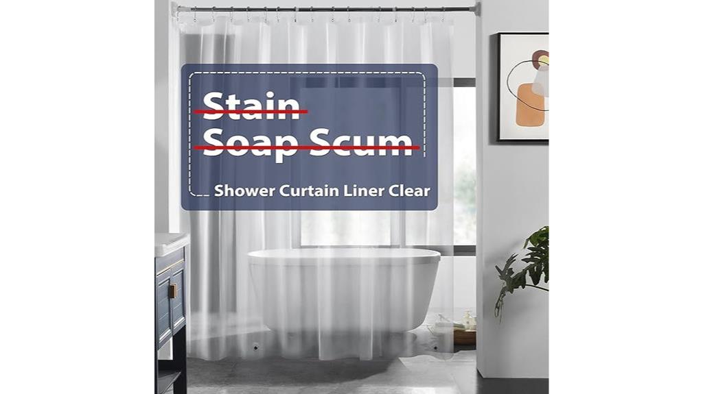 clear shower curtain liner