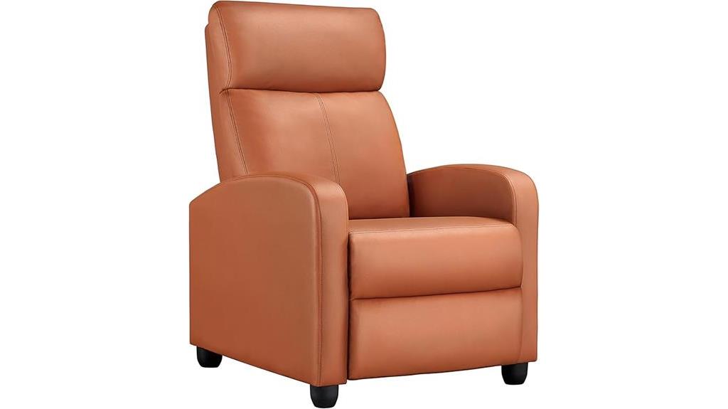 comfortable pu leather recliner