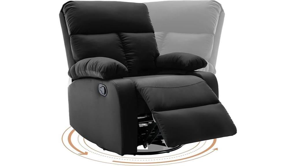 compact swivel rocker recliner