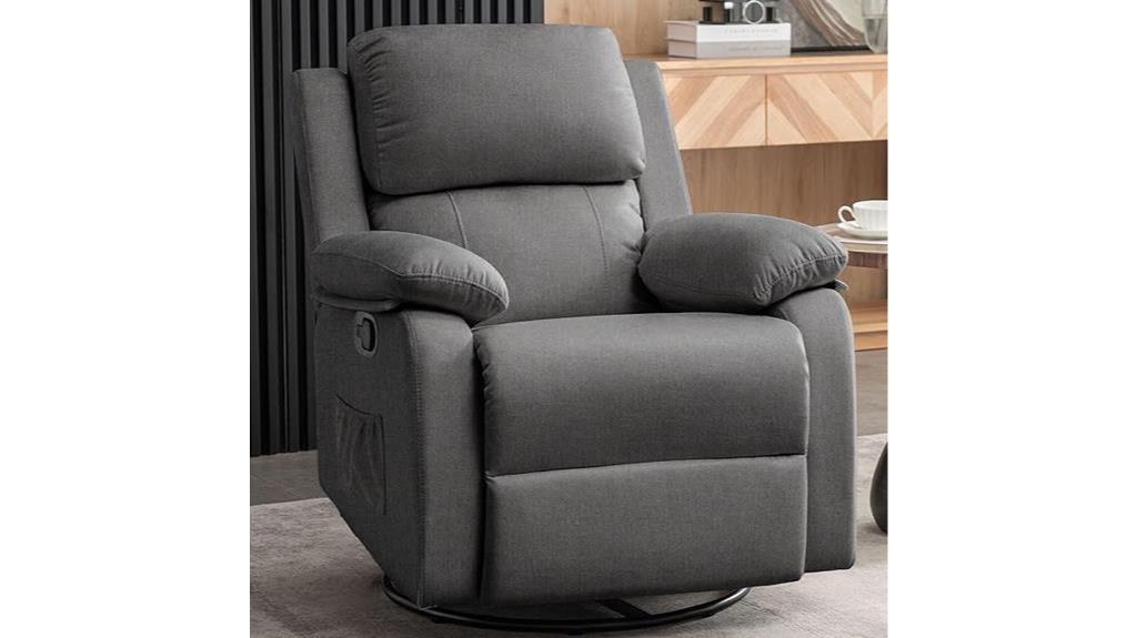 compact swivel rocker recliner