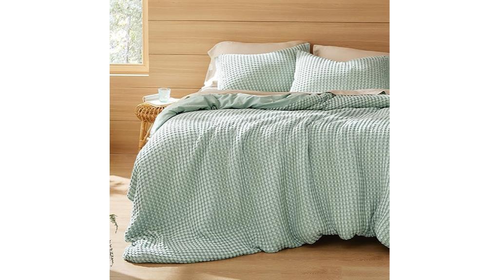 cooling waffle duvet set