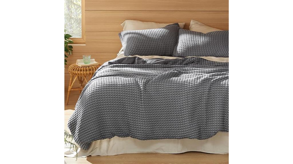 cooling waffle duvet set