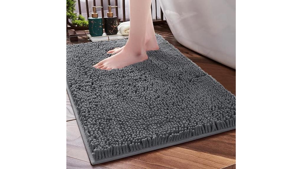 dark grey bathroom rug