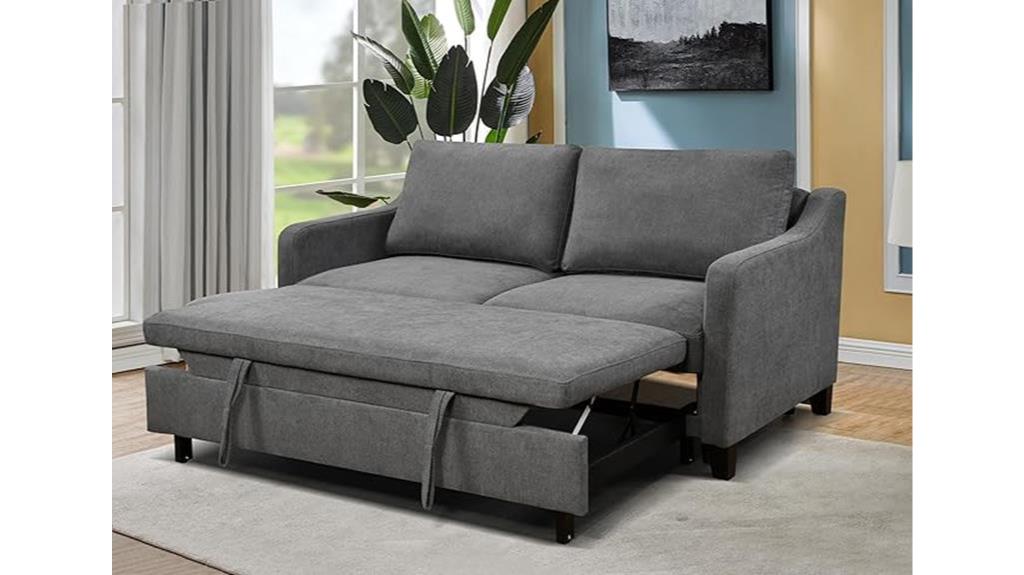 dark grey sofa bed