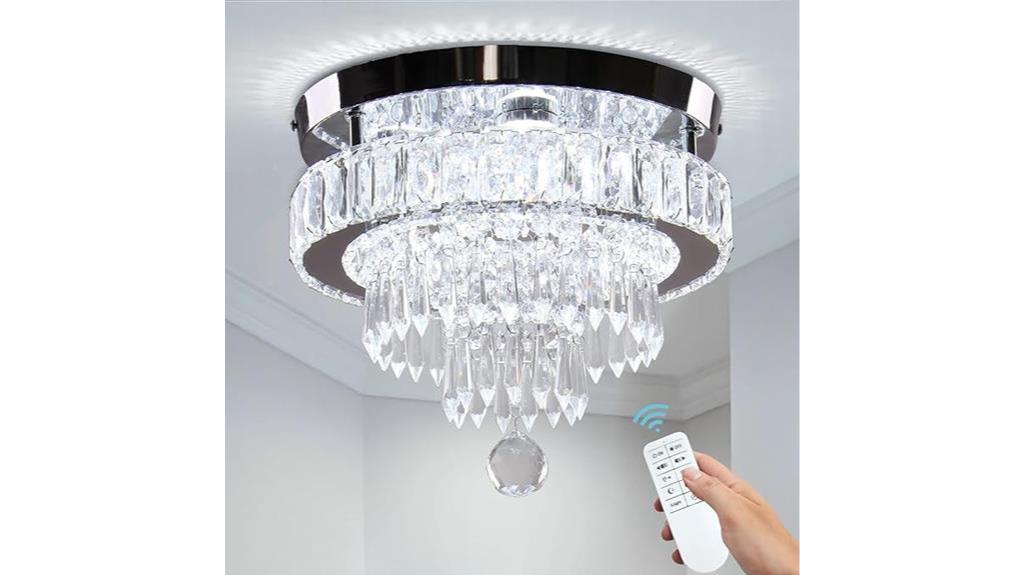 dimmable crystal ceiling lights