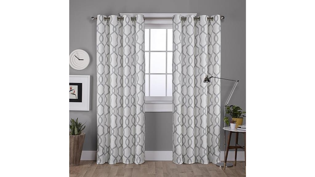 dove grey curtain panels