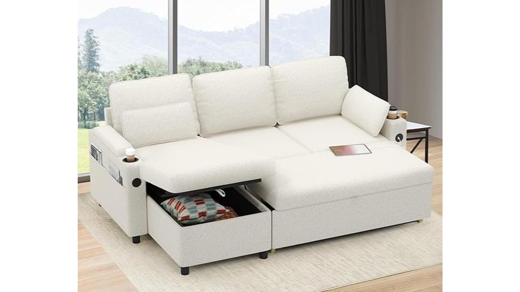 duraspace sleeper sectional couch