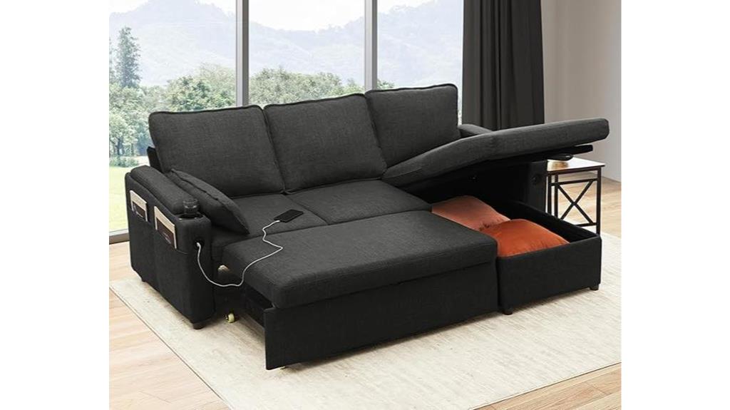 duraspace sleeper sectional couch