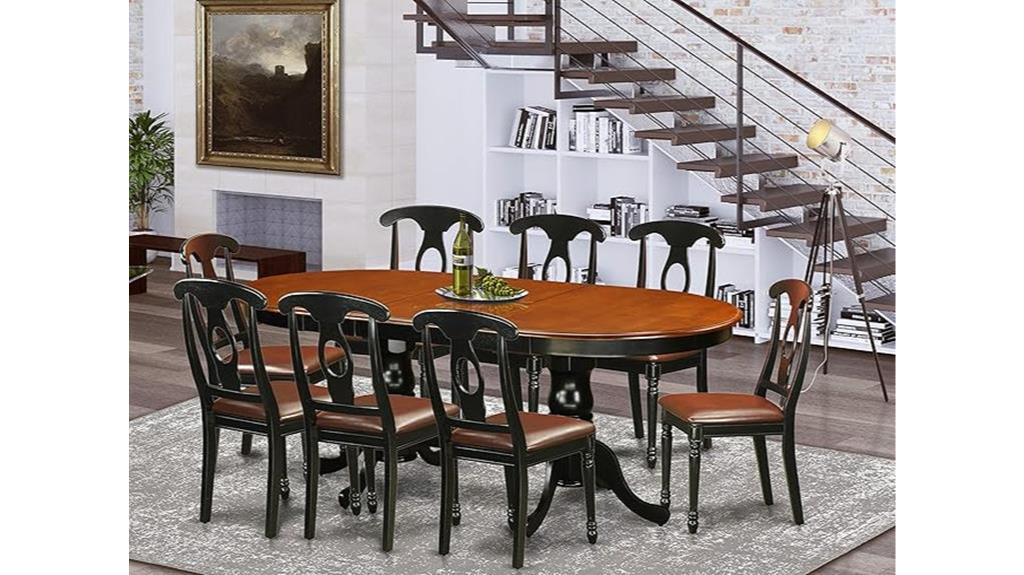 east west furniture dining set