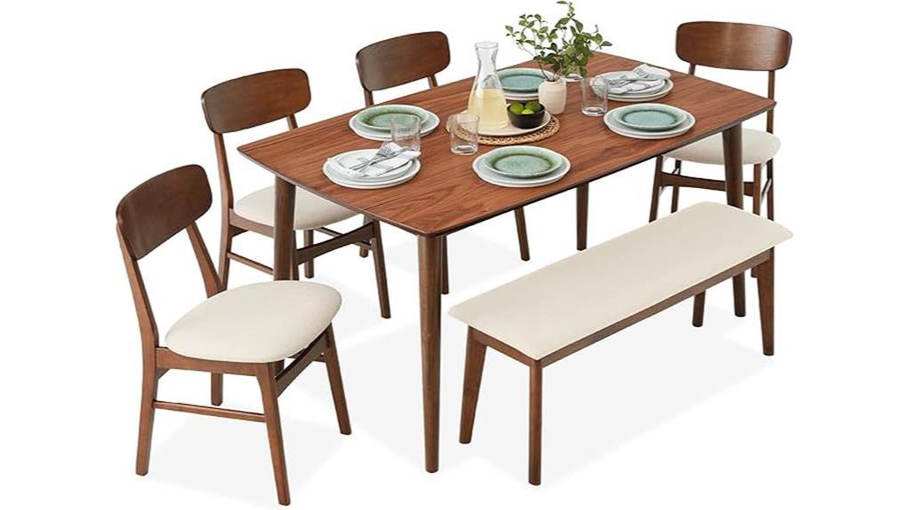 elegant wooden dining set