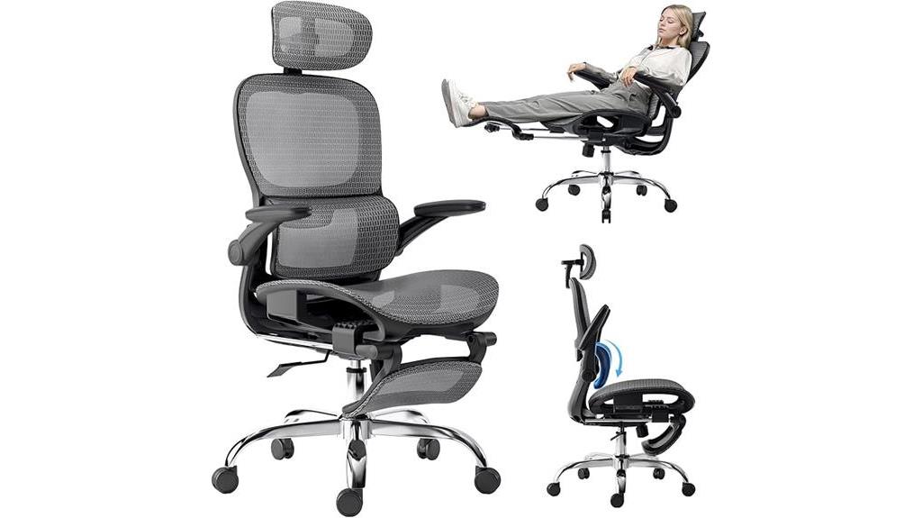 ergonomic chair with footrest