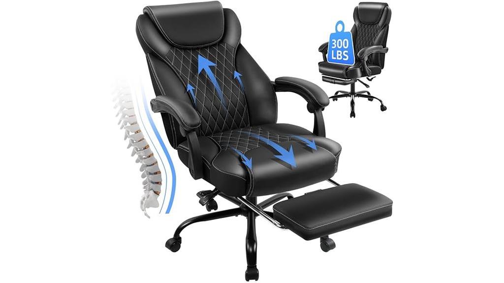 ergonomic office chair footrest