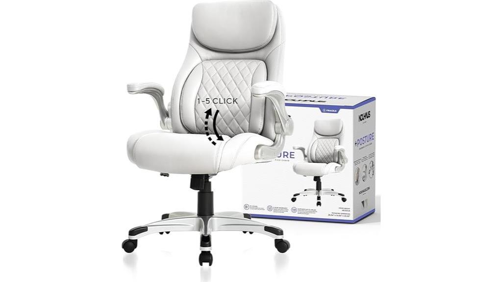 ergonomic white office chair