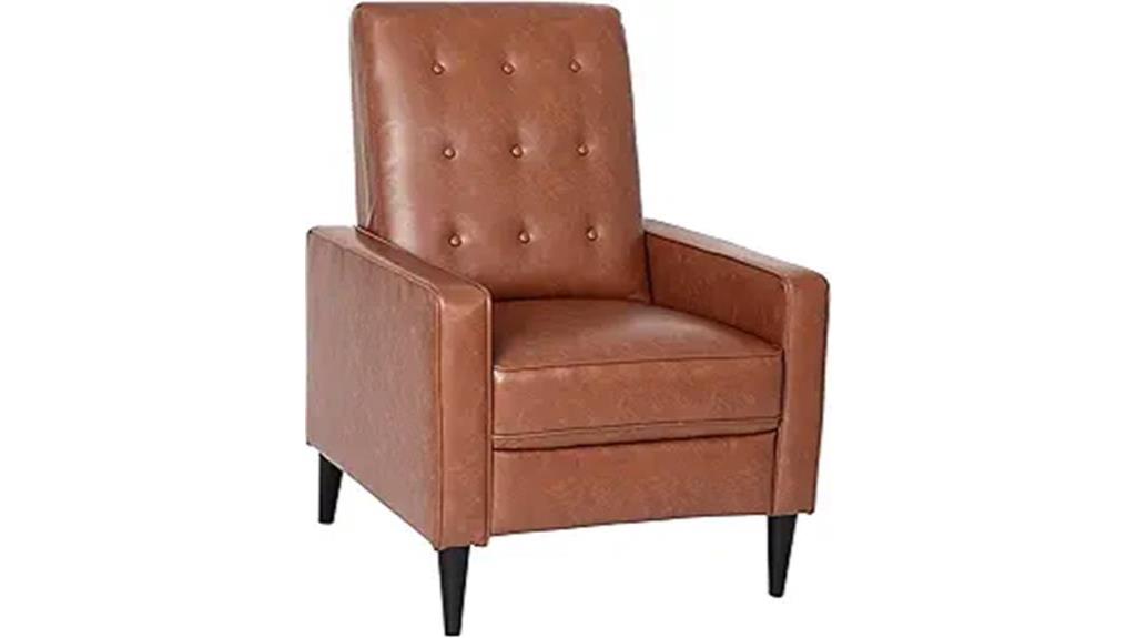 erza leathersoft recliner chair