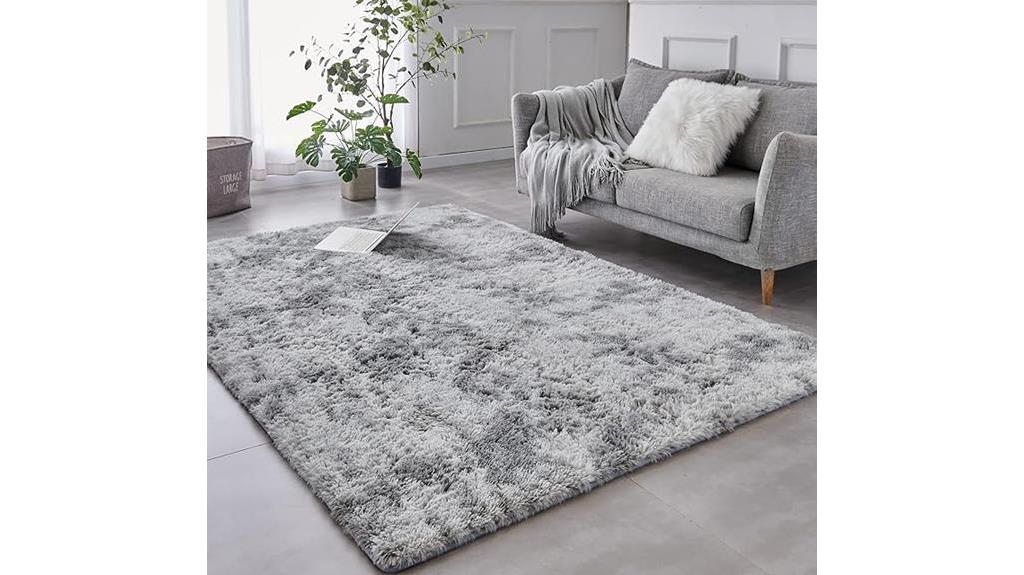 extra large grey shag rug