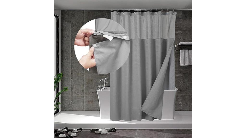 extra long waffle shower curtain