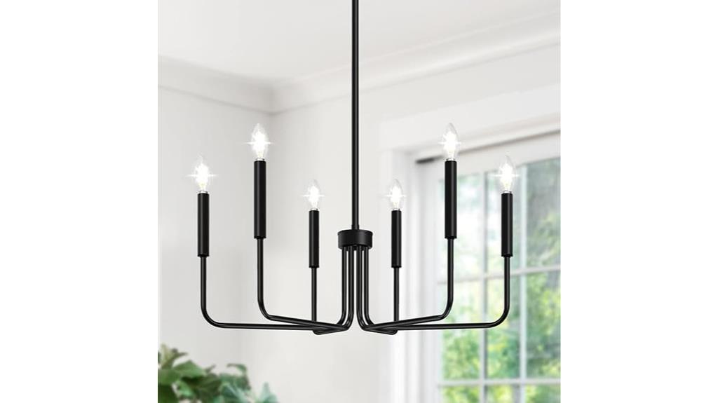 farmhouse black chandelier lighting