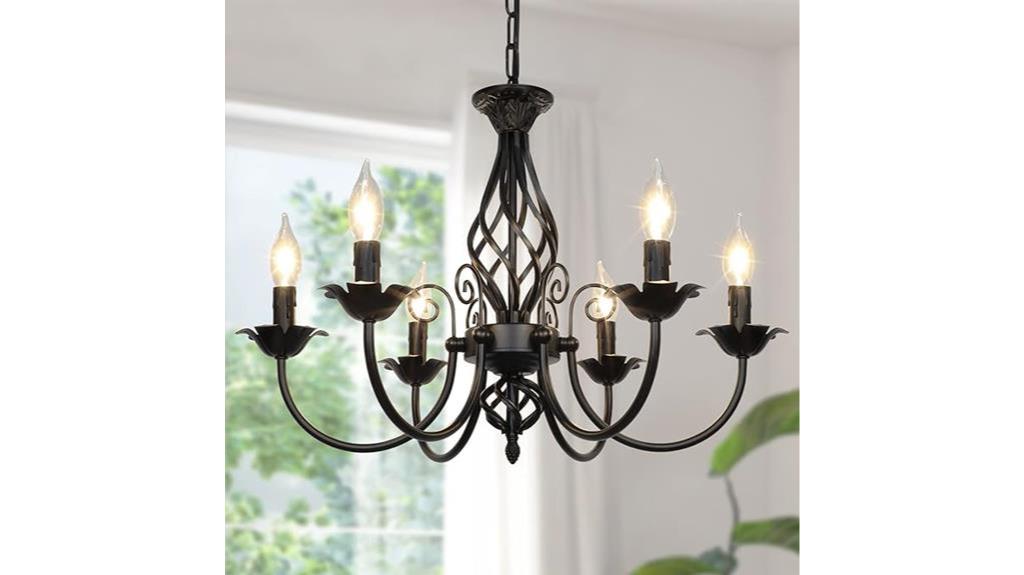 farmhouse candle chandelier decor