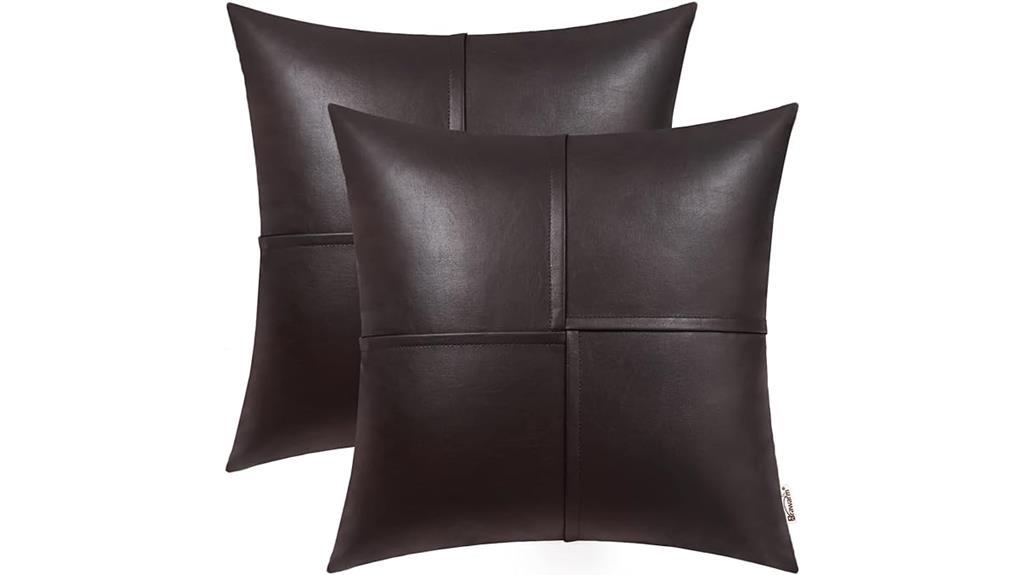 faux leather pillow covers