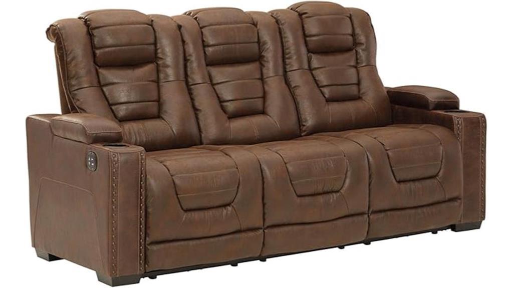 faux leather power recliner