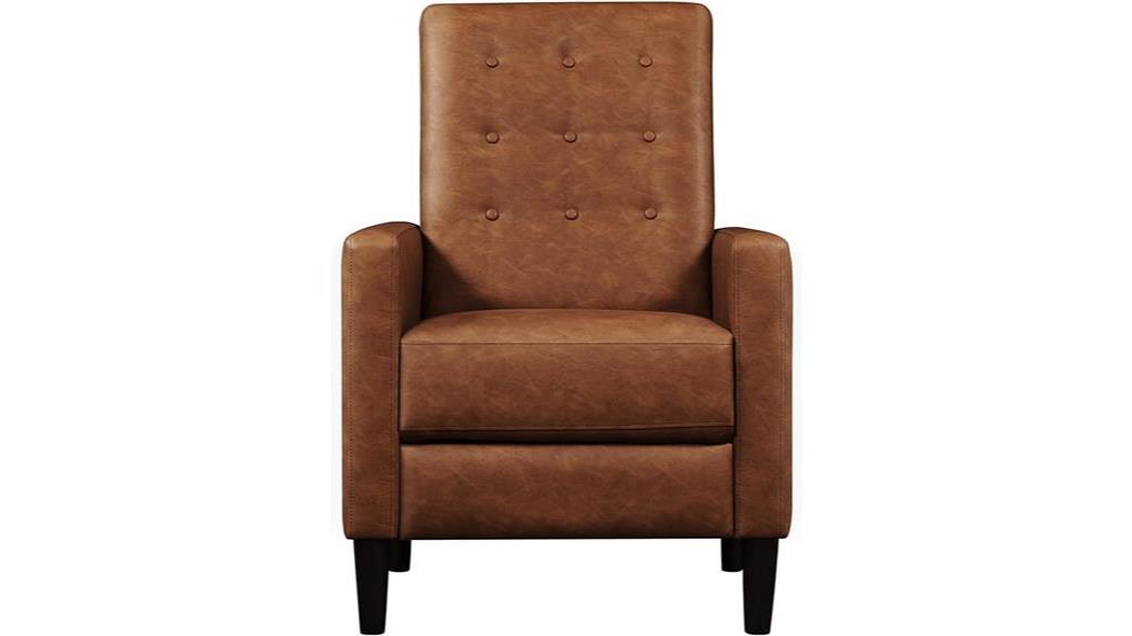 faux leather recliner chair