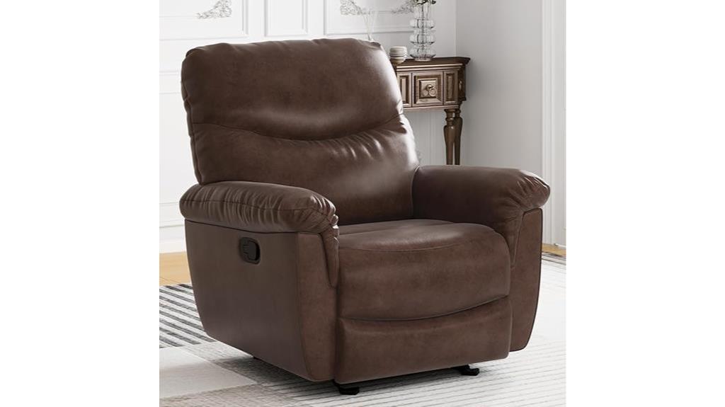 faux leather rocker recliner