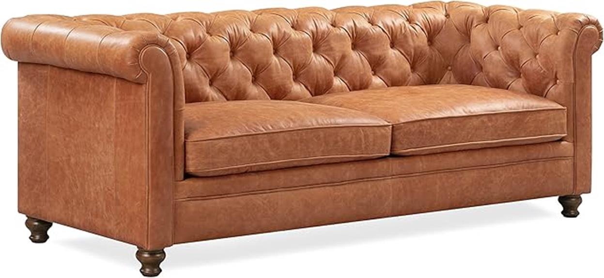 full grain leather sofa