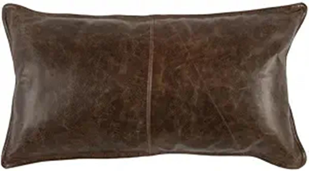 genuine leather lumbar pillow