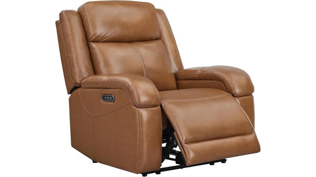 genuine leather power recliner