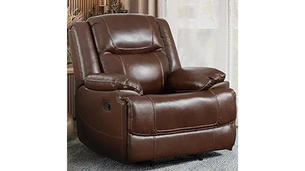 genuine leather recliner chair