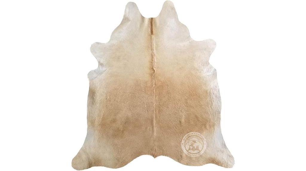 genuine palomino cowhide rug