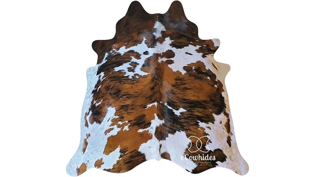 genuine tricolor cowhide rug